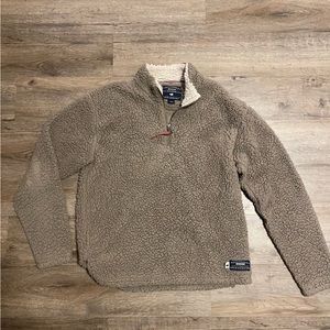 Southern Marsh brown sherpa pullover